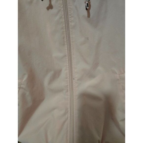 Vans Pink Hooded Windbreaker Jacket With Checkered Lining & Drawstrings Sz M - Picture 9 of 9